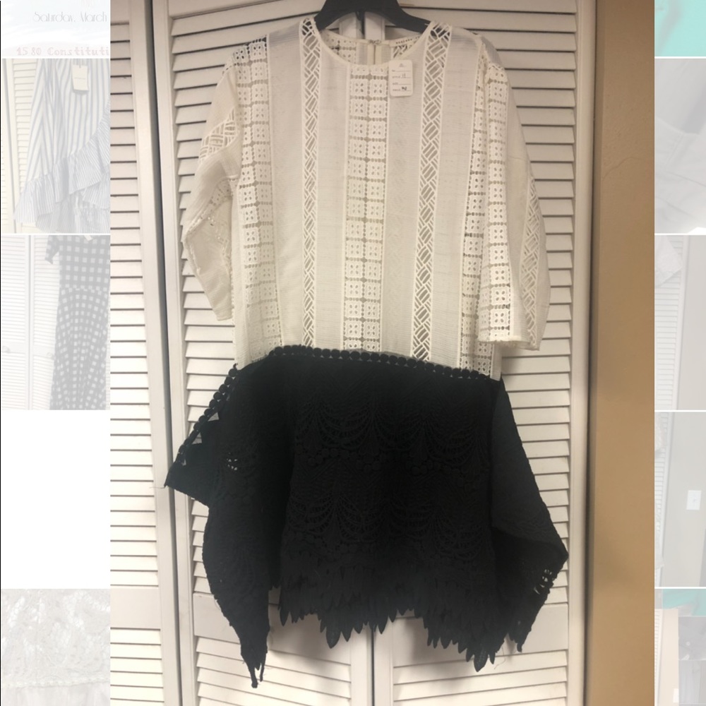 Half Black & White Dress